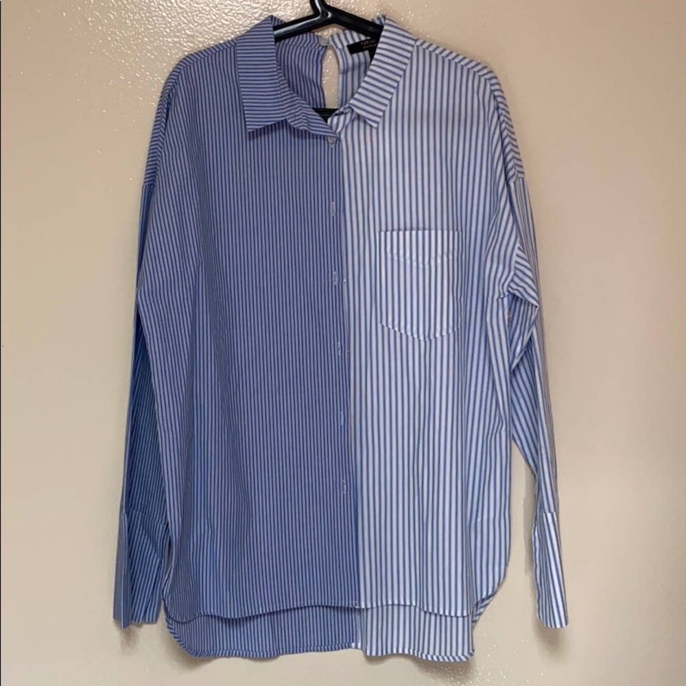 NWT F21 longsleeve woven shirt M